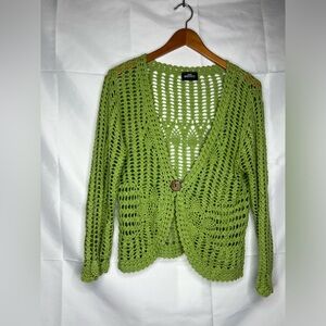 Green crochet Cardigan